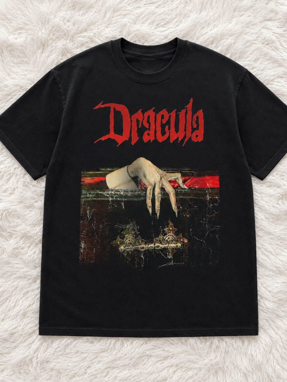 Dracula Black T-Shirt Classic Horror Book Cover Tee